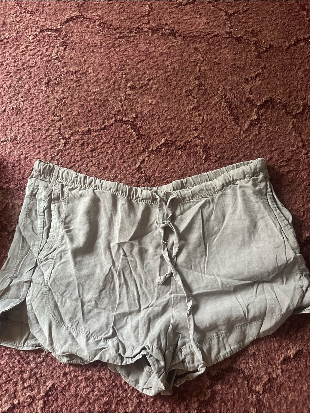 Brandy Melville light gray drawstring shorts